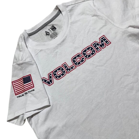 Volcom Womens‎ Size S (4-6) White USST US Snowboard Team Graphic Tee T-Shirt NWT - Picture 3 of 9